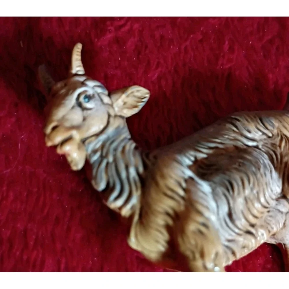 Vintage Fontanini Depose Italy Nativity Goat Figurine Polymer Animal 2.5 Inch